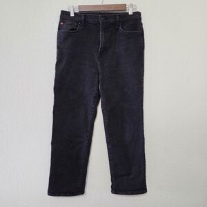 Hudson Noa High Rise Crop Straight Leg Jeans Valerie Val Black Size 30